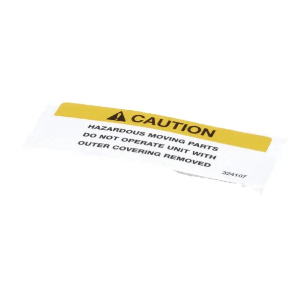 Decal Caution Moving Parts Replacement 324107 for Stoelting