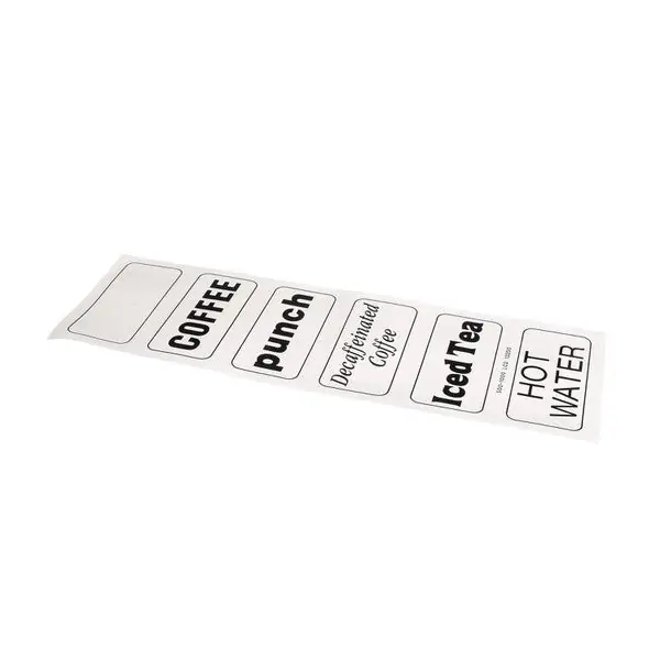 LABEL BEVERAGE LARGE Replacement 13200 for Cambro