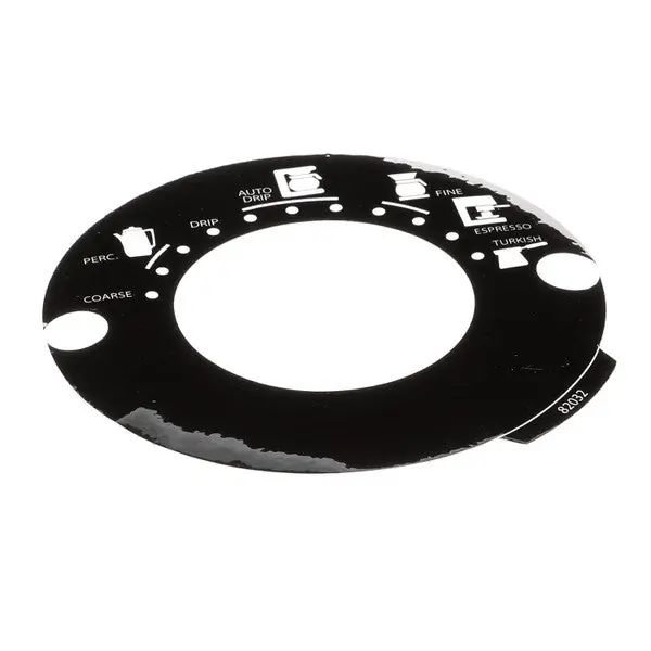Decal Grnd Sel 875 Black Replacement 82032 for Grindmaster
