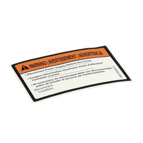 Decal Disconnect Power Warning 9905-004-08-16 Replacement for Jackson