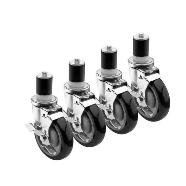 SET OF 1-1/2 STEM CASTER WITH 5 LOCKING Replacement 28-124S for Krowne