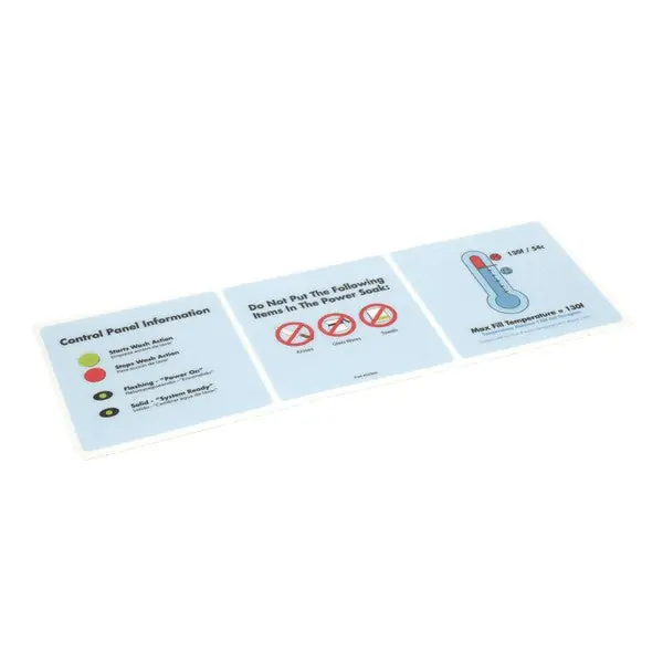 Decal - Backsplash Skewer Wash Replacement PS_32360 for Power Soak Systems