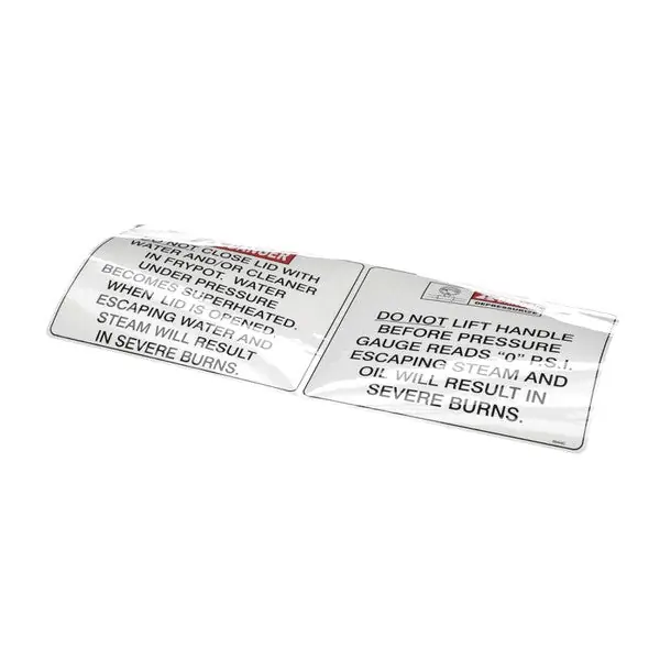 LABEL OPERATIONAL HAZARDS Replacement 66444 for Henny Penny