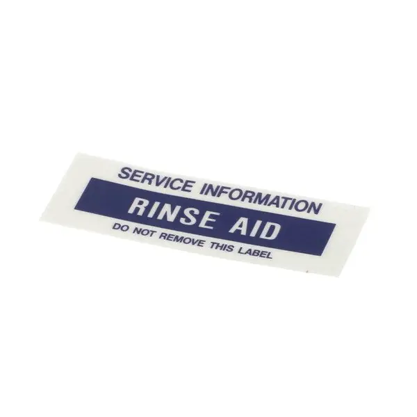 Decal Rinse Aid 0.75 X 1.877 Replacement 01000489 for Glastender