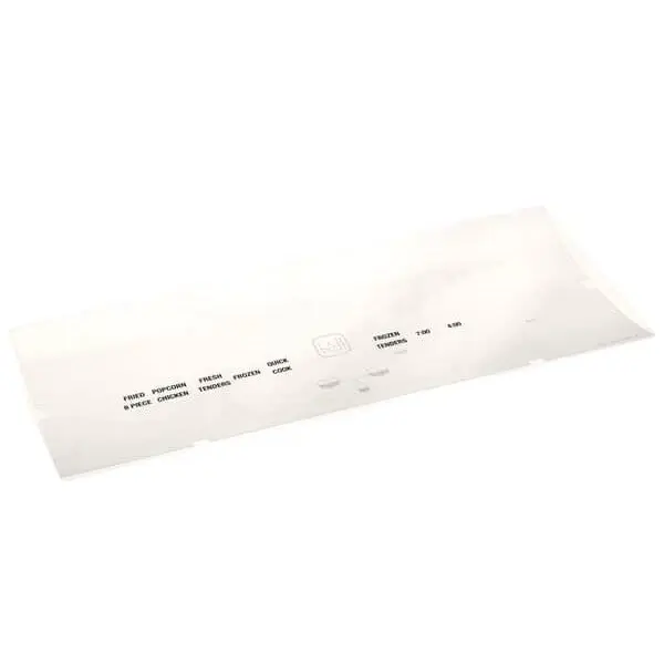 Label overrelay Kroger replacement A6113001 for Pitco