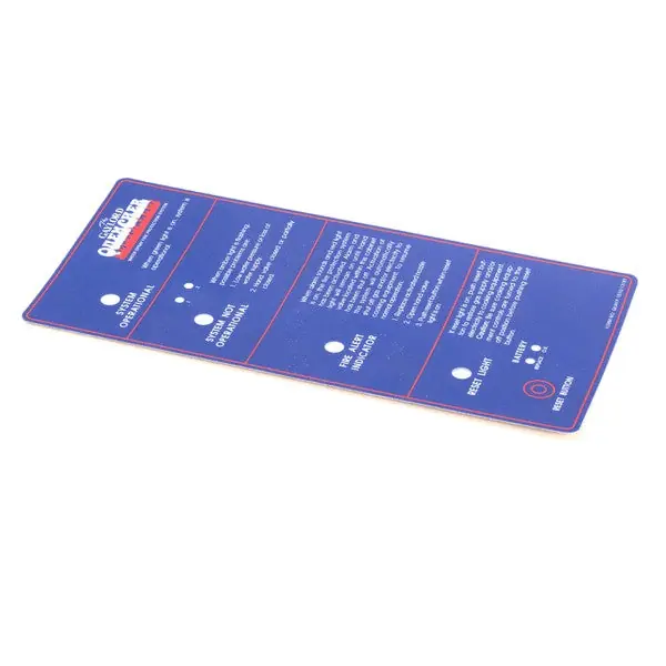Model QUA Series Mylar Faceplate Replacement 13181 for Gaylord Industries