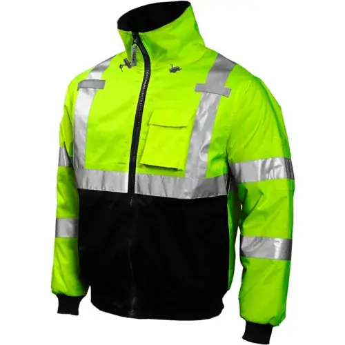 Tingley J26002.XL Bomber Hooded Jacket Fluorescent Yellow/Green/Black XL