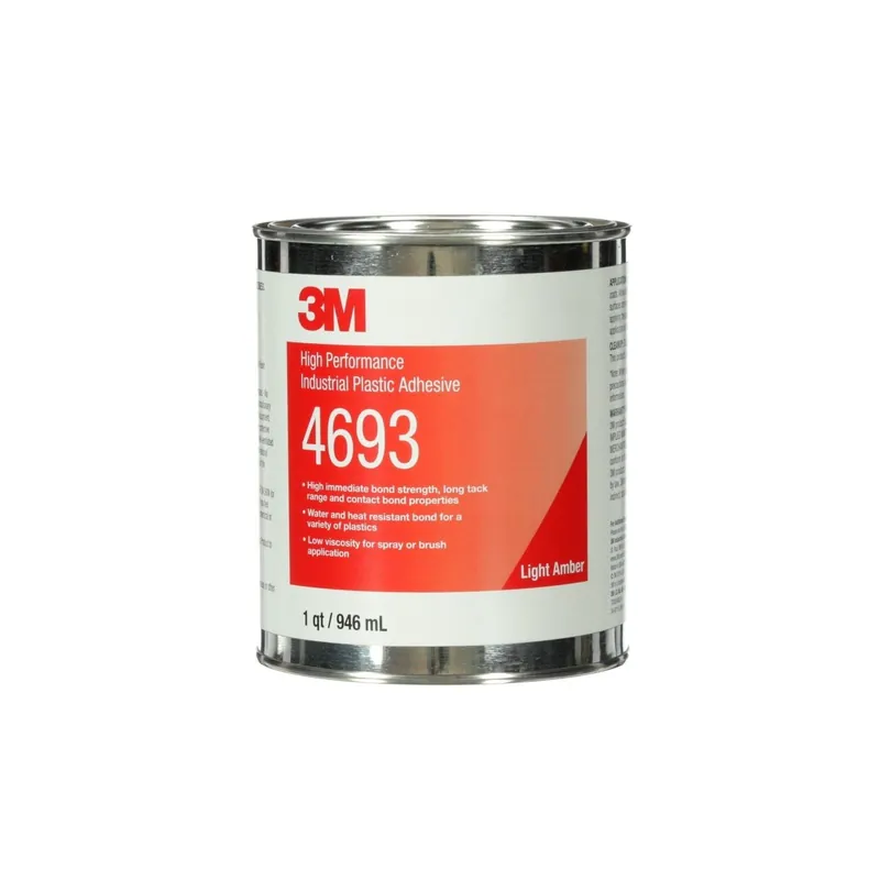 3M 7000046574 High Performance Industrial Plastic Adhesive 4693 Light Amber 1 Quart