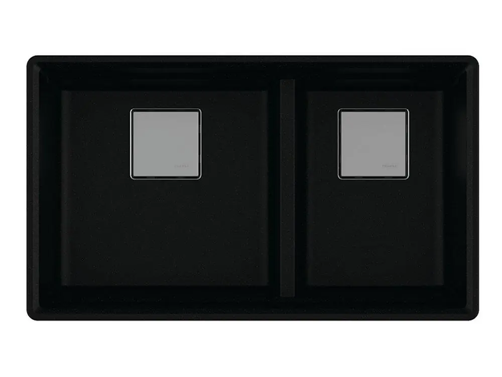 Franke PKG160LD-ONY Peak 32 x 18-3/4 in. No Hole Composite Double Bowl Undermount Kitchen Sink