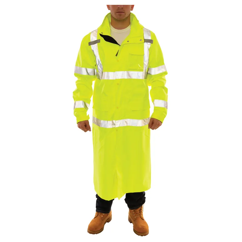 Tingley C24122.LG Coat Green/Hi-Viz Fluorescent Yellow 12 mil Polyurethane on 300D Polyester