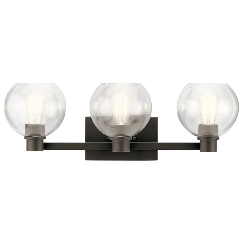Kichler 45894OZ Harmony 3-Arm Transitional Bath Light 120 VAC (3) A19 Incandescent Lamp