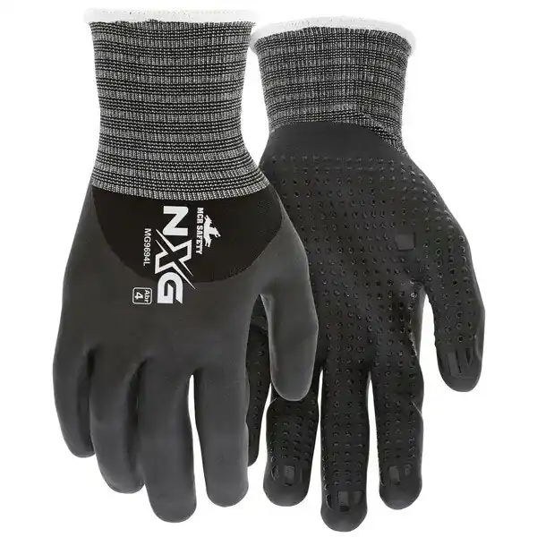 MCR Safety MG9694L Gloves, Large, Nylon, Black, Knit Wrist Cuff