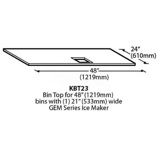 Bin Top For (1) MFI Series Or (1) GEM Series On 48 Bin Replacement KBT23 for Ice-O-Matic