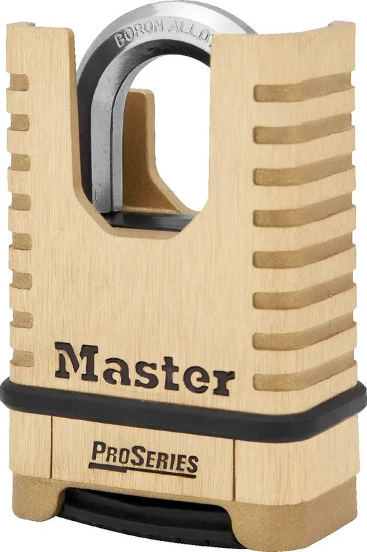 Master Lock 1177 2-1/4 in Wide ProSeries Shrouded Brass Resettable Combination Padlock