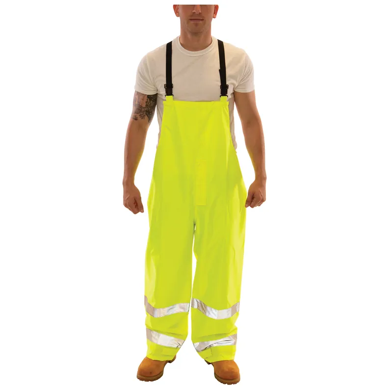 Tingley O23122.4X Overall, Unisex, 4XL, Fluorescent Yellow Green, 7 mil Polyurethane on 150D Polyester