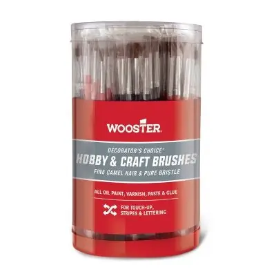 Wooster 0F19740000 Decorator's Choice Art Brush Canister Sets 144 pc