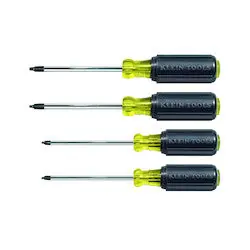 Klein 85664 Screwdriver Set, Square Recess, 4-Piece