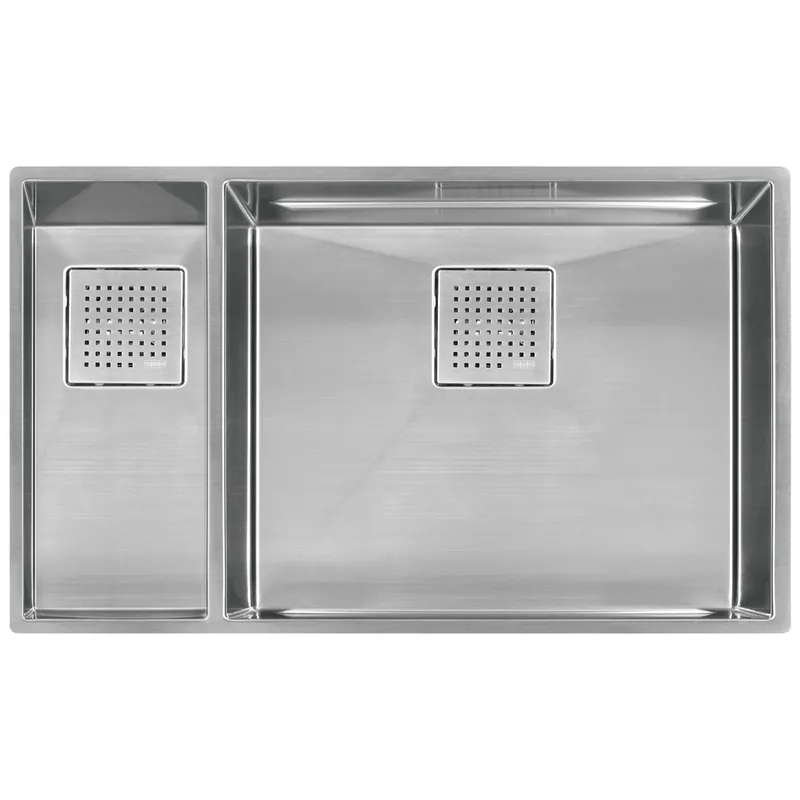 Franke PKX160LH Peak 31-in. x 18-in. 16 Gauge Stainless Steel Undermount Double Bowl Kitchen Sink