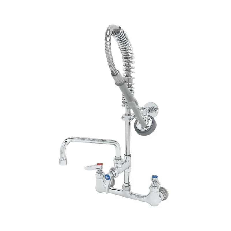 Mini-PRU: 8 Wall Mount, B-0107, 6 Swing Nozzle, Lever Handles, Wall Bracket Replacement MPZ-8WLN-06 for T&S Brass