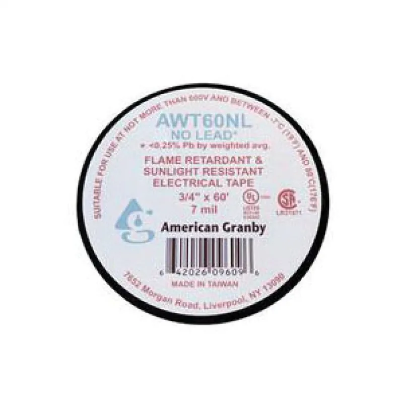 AMERICAN GRANBY AWT60NL ELECT TAPE ALL WTHR3/4X60BLKNL