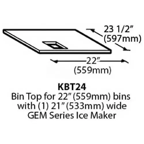 Ice-O-Matic Bin Top Adaptor For MFI Series or GEM Series Replacement KBT24 for Ice-O-Matic