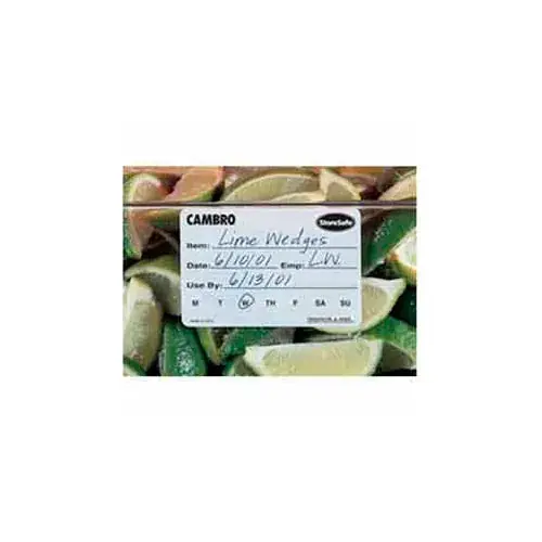 Biodegradable Food Rotation Label 2 x 1-1/4 Replacement 1252SLB250 for Cambro