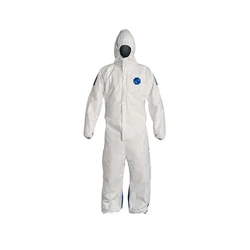DuPont D14786749 Tyvek 400D Hooded Coveralls with Elastic Wrists and Ankles