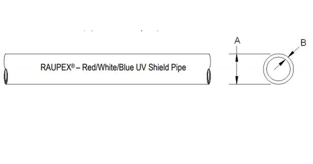 REHAU 235381-022 Raupex 1 In. x 20 Ft. Cross-Linked Polyethylene Tubing In Red