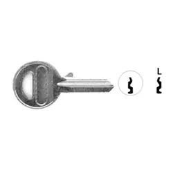 ABUS 24RK/26KBR5-PINRH4/5 Key Blank, 5-Pin, For 24/70RK, 28/70, 36, 60, 85 Series Padlock