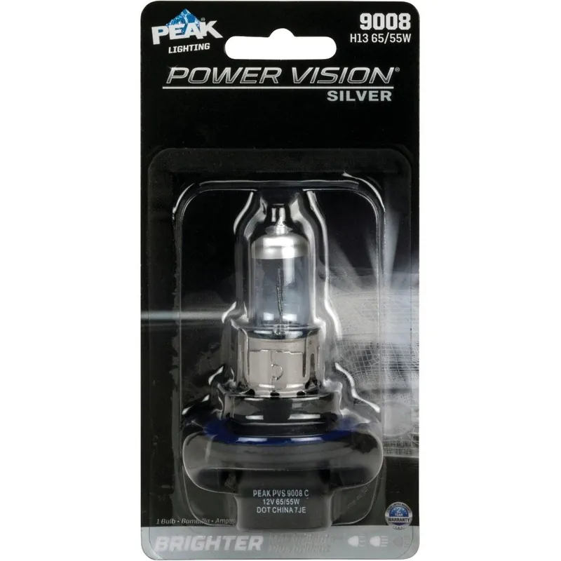 Peak 9008PVS-BPP Power Vision Silver 9008 H13 12.8V Automotive Bulb