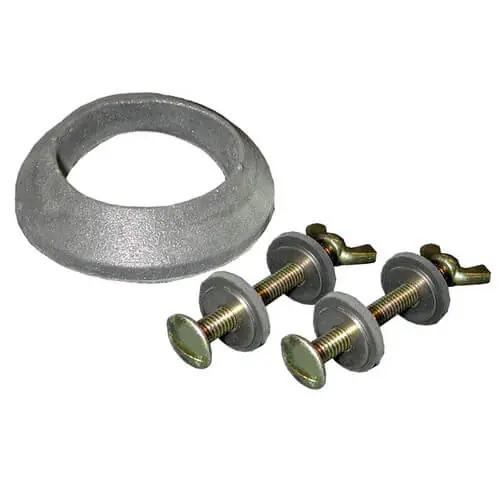 Jones Stephens C03203 5/16 x 3 Brass Tank to Bowl Bolt Set w/ Gasket and Wing Nut