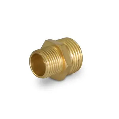EverFlow G31-3434-NL 3/4 MH x 3/4 MPT (Tapped 1/2 FPT) Lead Free Brass Garden Hose Fitting