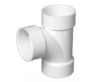 Charlotte Pipe and Foundry PVC004001800 8 in Hub x Hub x Hub PVC Sanitary Tee