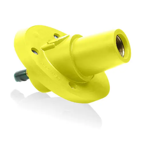 Leviton 23R24-SY 23 Series F 30-Degree Panel Recept Yellow