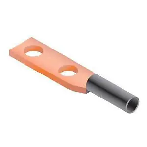 Chatsworth 40162-901 Compression Lug Two-Hole #6 Cable .625 in. (15.9 mm) Hole Spacing .250 in. (6.4 mm) Hole Size Blue Each