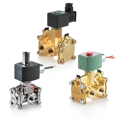 ASCO 8316G014 Solenoid Valve 8316 3-Way Brass 3/8 Inch NPT Normally Closed 120 Alternating Current NBR