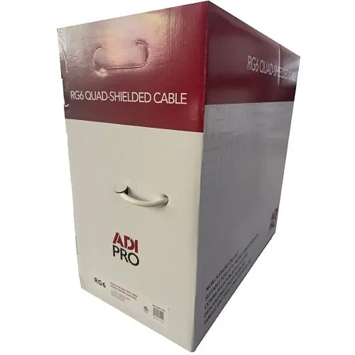 ADI PRO RN-7001101 RG6 CCS Quad-Shielded CATV Cable, 1000' Express Box, RN-7001101