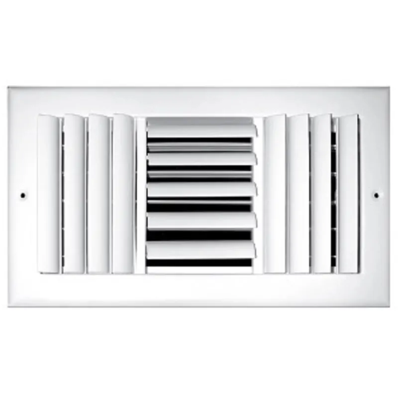 TRUaire 304O 6 inch x 6 inch 4-Way White Adjustable Wall Ceiling Register