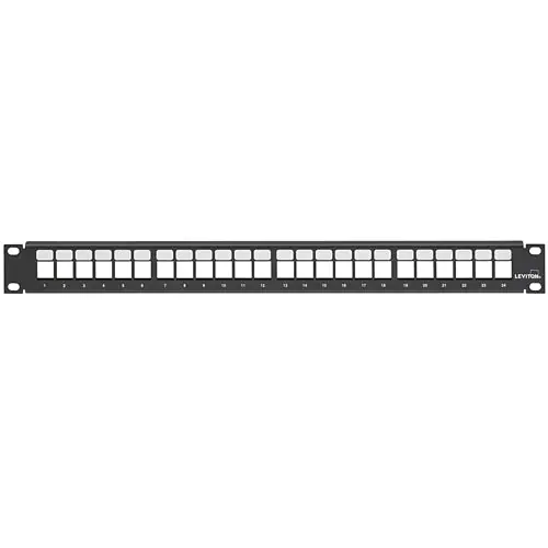 Leviton 49355-H24 Patch Panel 24 Port 1U Flat w/o CMB