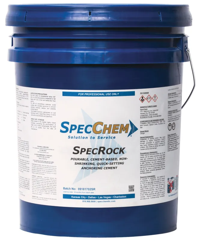 SpecChem SROCKPAIL SpecRock Nonshrink Anchor Cement 50 lb.