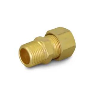 EverFlow C68R-3812-NL 3/8 OD X 1/2 MIP Compression Adapter Lead Free Brass Fitting