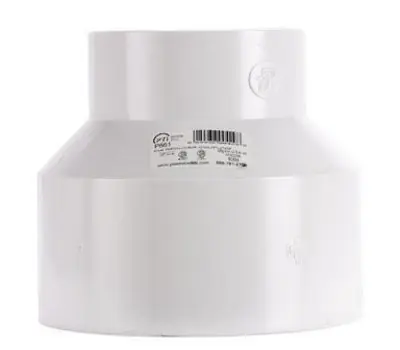 NORTH AMERICAN P661 PVC Solvent Weld Sewer (SDR 35) Concentric Reducer Coupling, H x H, 6x4