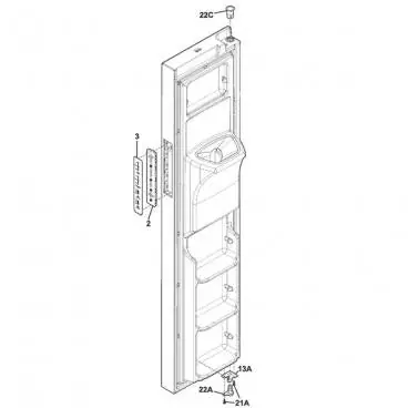 Electrolux 5304526133 Door Assembly Freezer Black