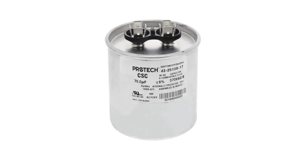 Rheem 43-21298-28 Capacitor - 45/440 Single Round (Replaced by 43-25136-33)