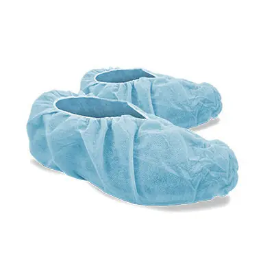SAS Safety 6883-10 Polypropylene Shoe Covers, Non-Woven, Blue