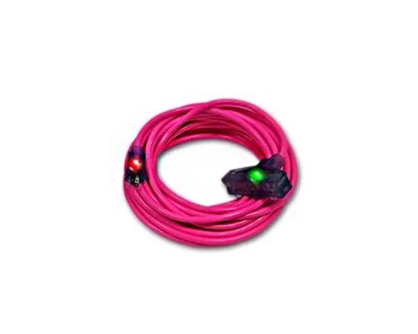 Century Wire & Cable D17225100 12/3 SJTW Pro Glo Tri-Tap Extension Cord, Pink - 100 Foot