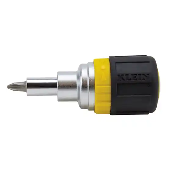 Klein Tools KLE-32593 6-in-1 Ratcheting Stubby Screwdriver/Nut Driver