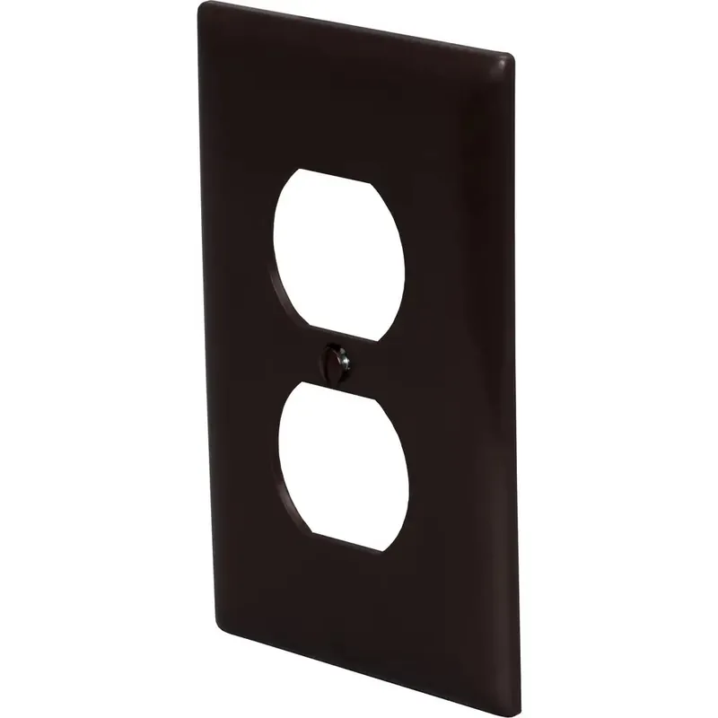 Pass & Seymour TP8 Wallplate RCPT 1 4.7in Thermoplastic Brown