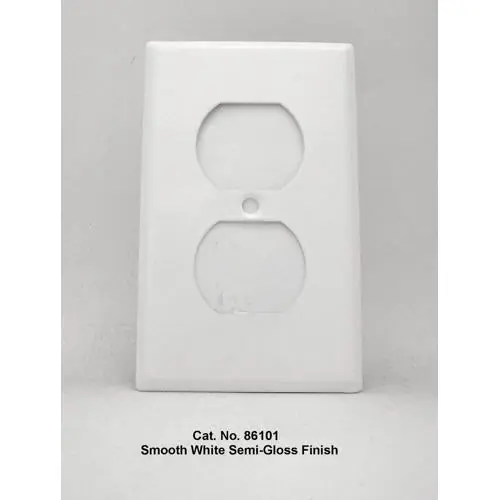 Mulberry 86101 Rectangular Standard Receptacle Wall Plate 1 Gang 2-3/4 in W x 4-1/2 in H