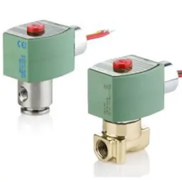 ASCO 8262G020-12 Solenoid Valve 8262 2-Way Brass 1/4 Inch NPT Normally Closed 12 Volt Direct Current